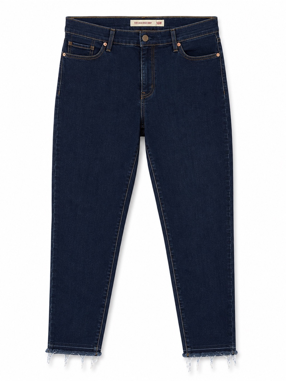 Levi's Dark Blue High-Rise Cropped Jeans